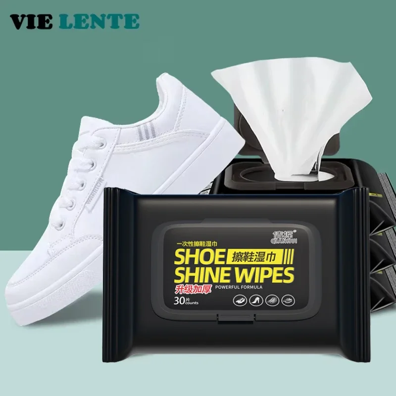 Sneaker Care - 12-60Pcs Disposable Shoes Clean Wipes Portable