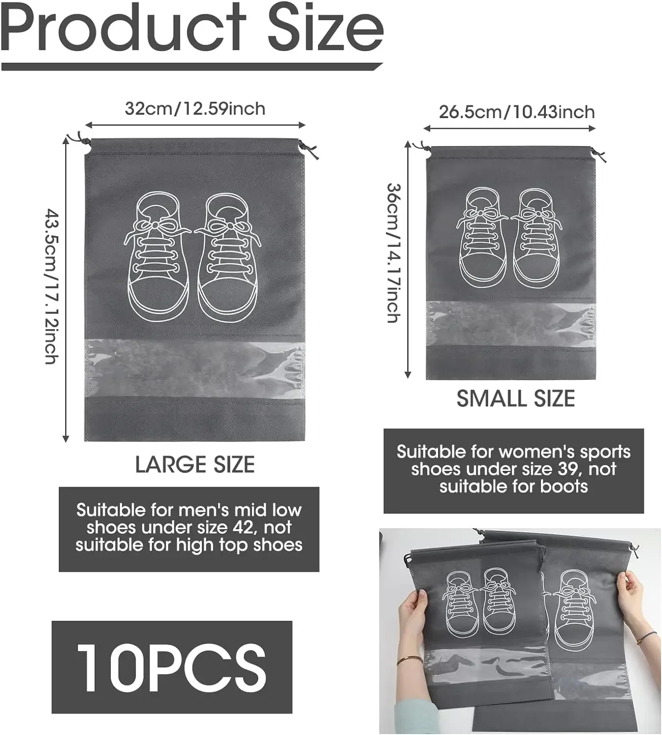 10PCS Non Woven Shoe Storage B - đánh giá và giá Shoe Bag Dust