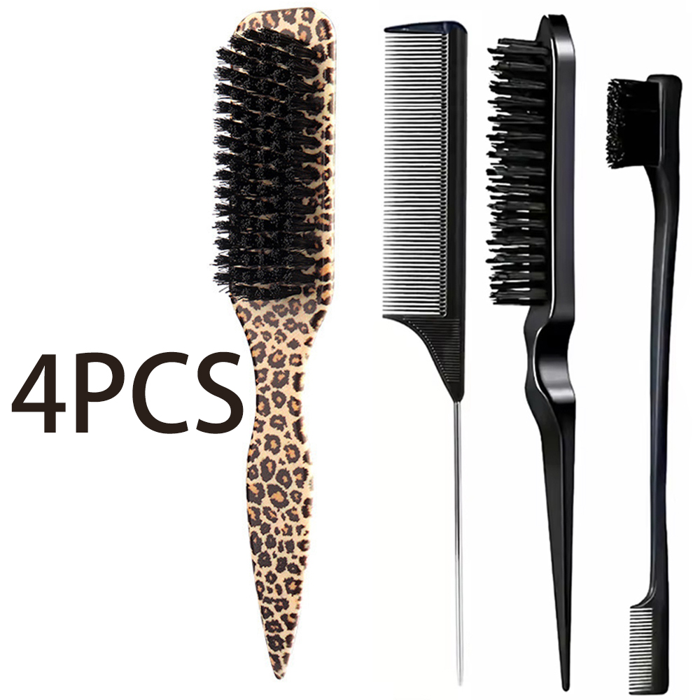 4Pc Boar Bristle Slick Back Ha - đánh giá và giá Brush Bristle Set