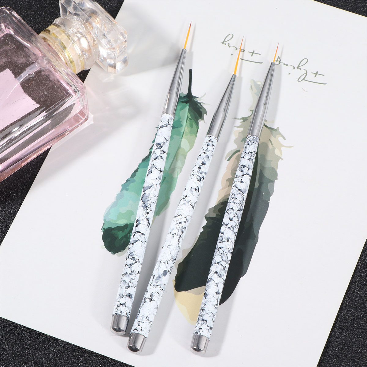 3Pcs Nail Art Brush Set Fine L - đánh giá và giá Brush Bristle Set