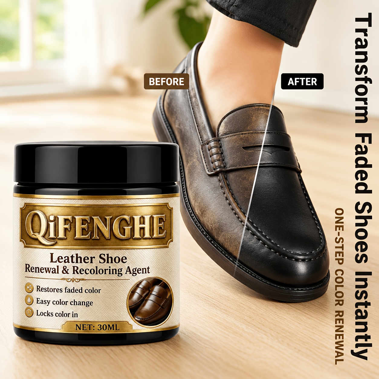Leather Shoe Renewal Recolorin - đánh giá và giá Shoe Polish Cream
