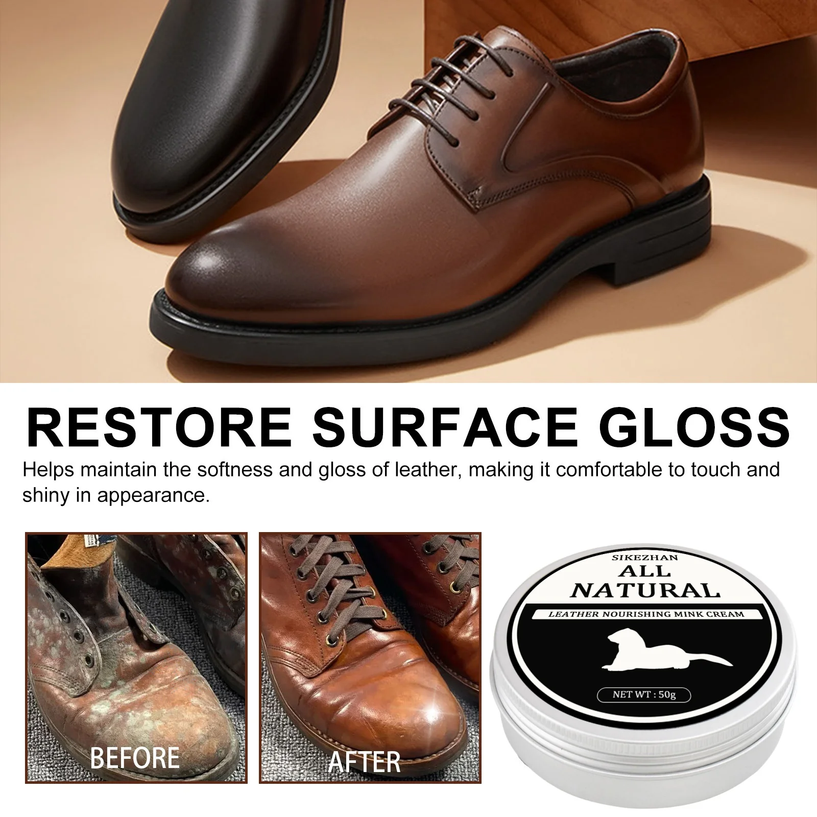SIKEZHAN Leather Sofa Cleaner  - đánh giá và giá Shoe Polish Cream