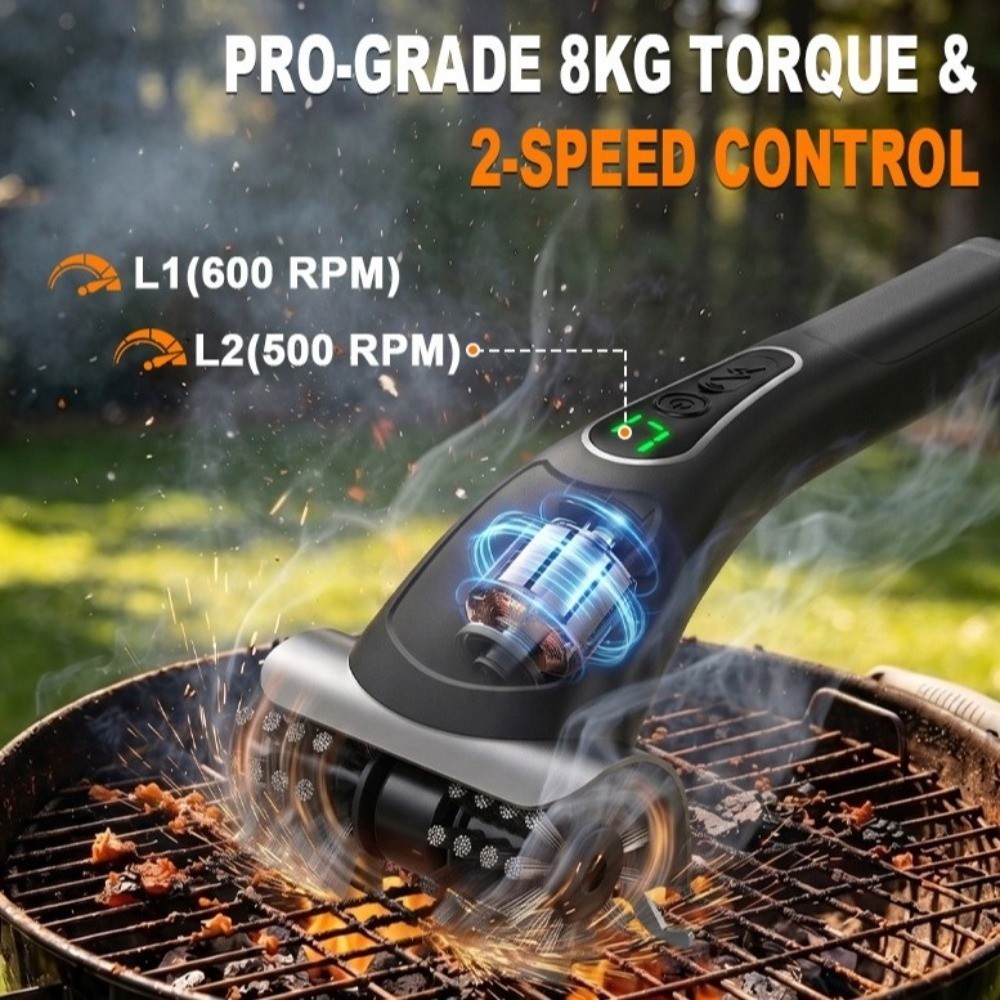 2-Speed Settings Electric Gril - đánh giá và giá Brush Bristle Set