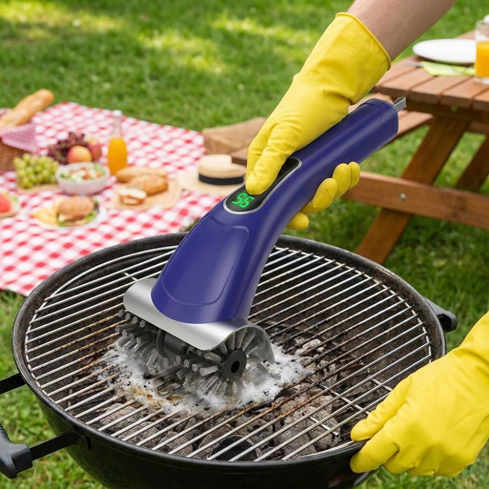2-Speed Settings Electric Gril - đánh giá và giá Brush Bristle Set