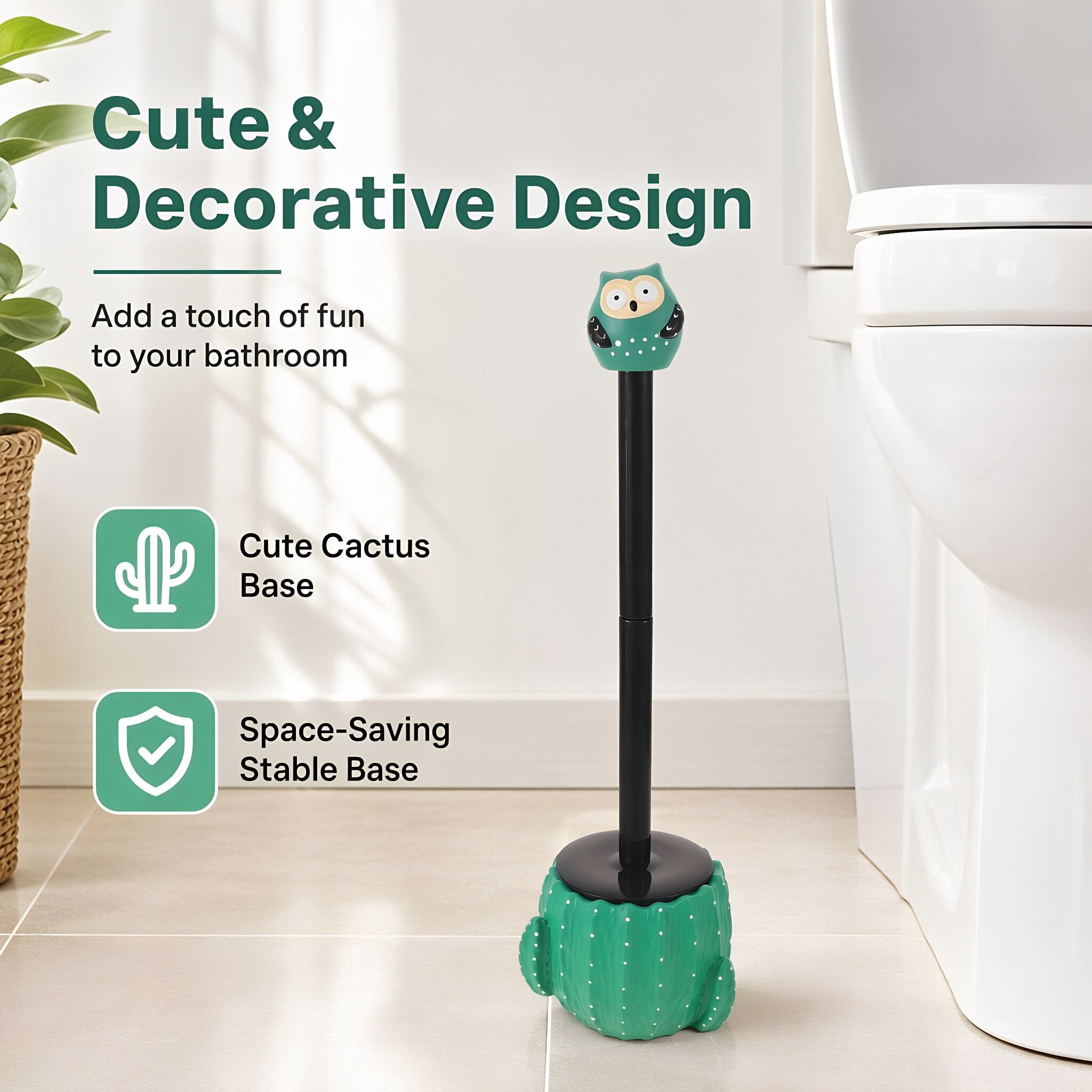 Toilet Brush Hard Bristle Owl  - đánh giá và giá Brush Bristle Set